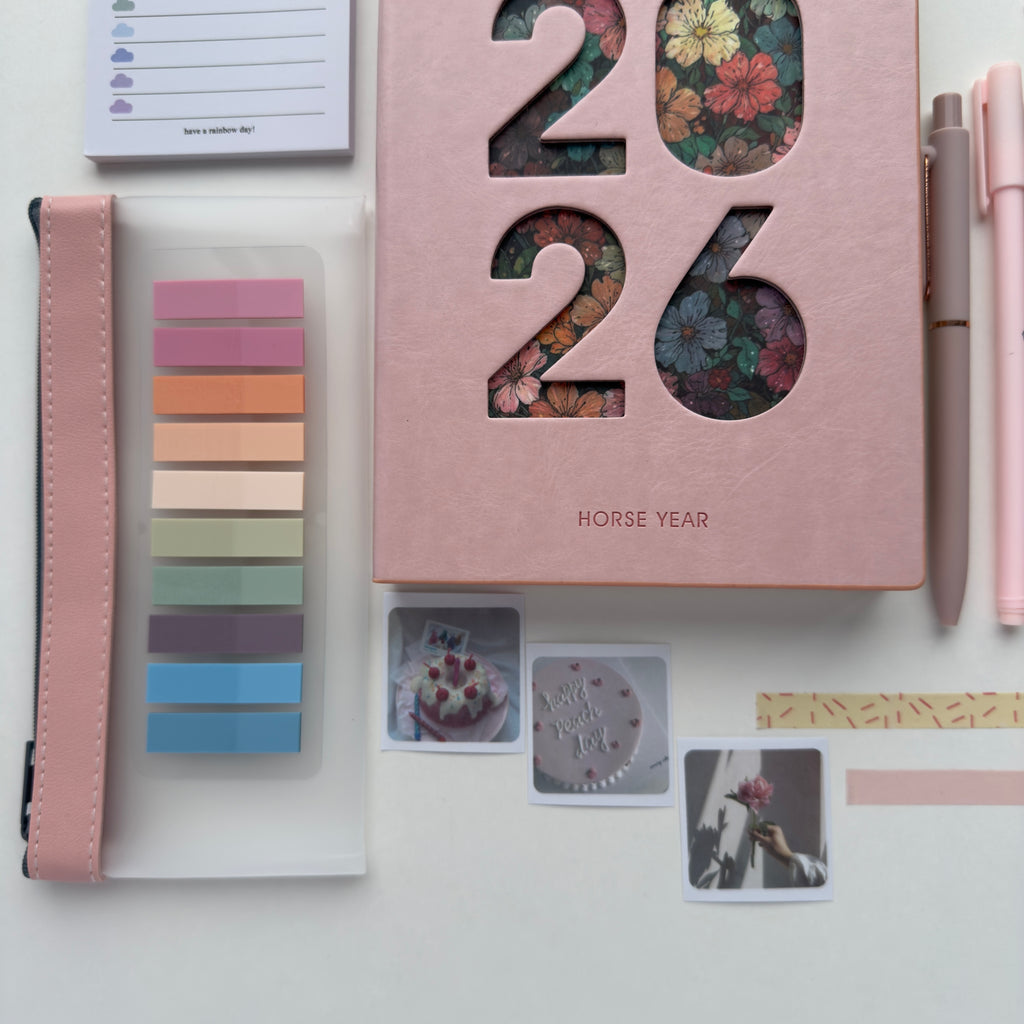 🌸 Pink 2026 Year Goal Planner Bundle