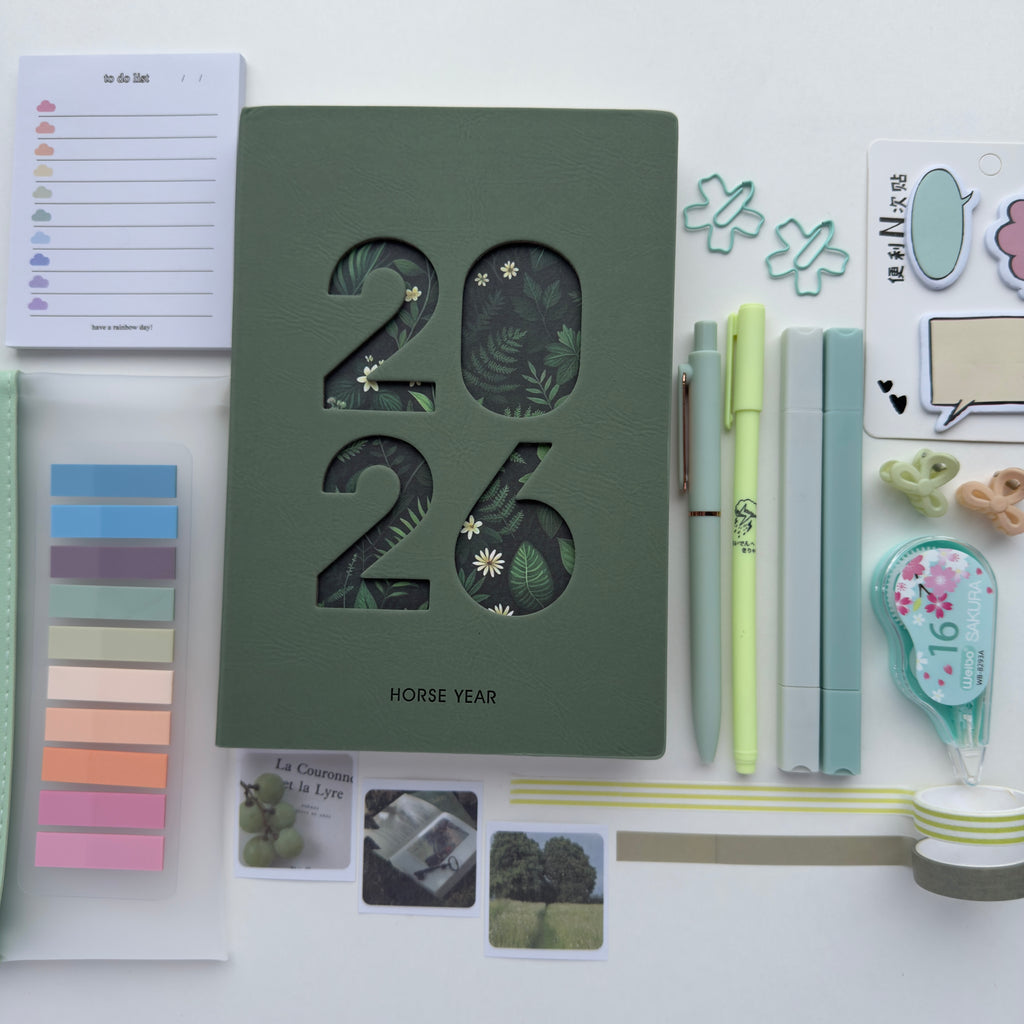 🌿 Green 2026 Year Goal Planner Bundle