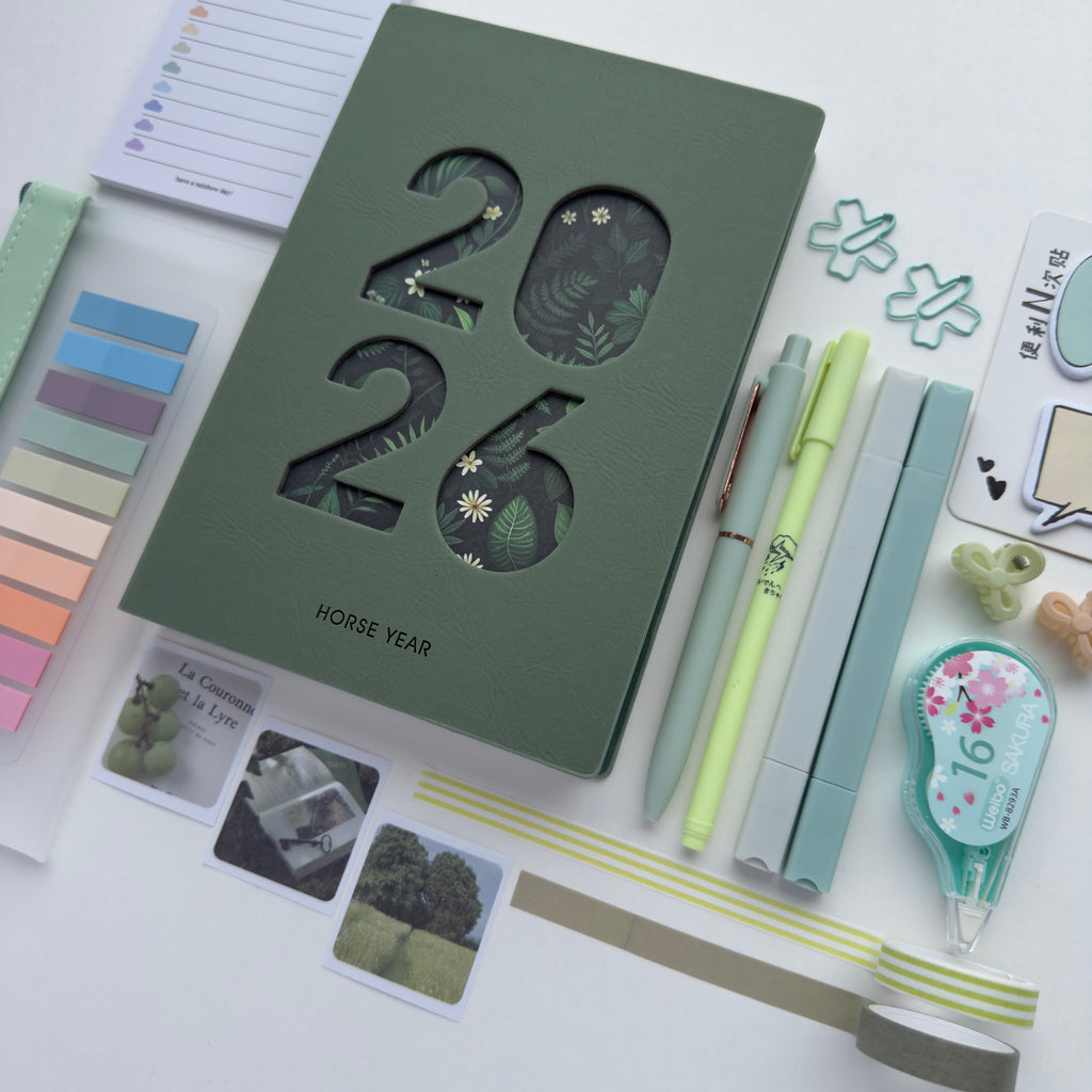 🌿 Green 2026 Year Goal Planner Bundle