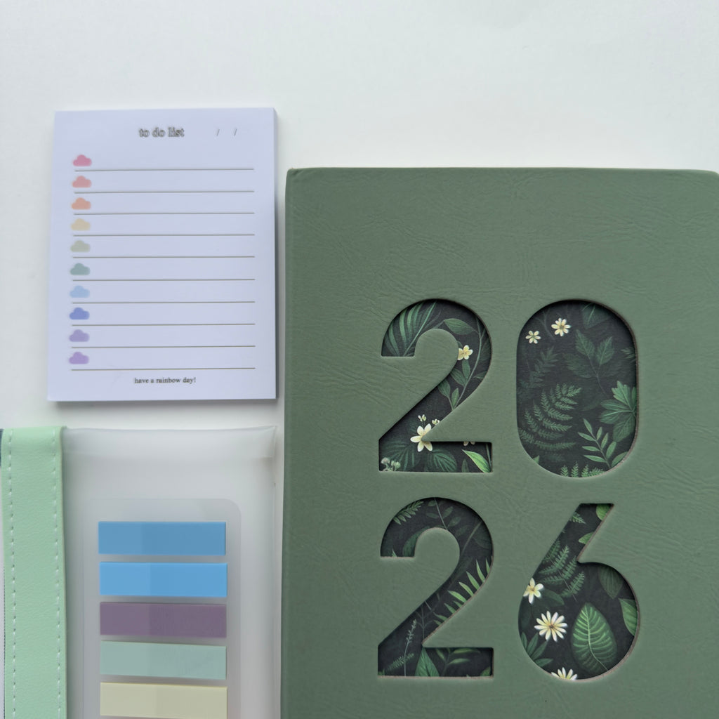 🌿 Green 2026 Year Goal Planner Bundle