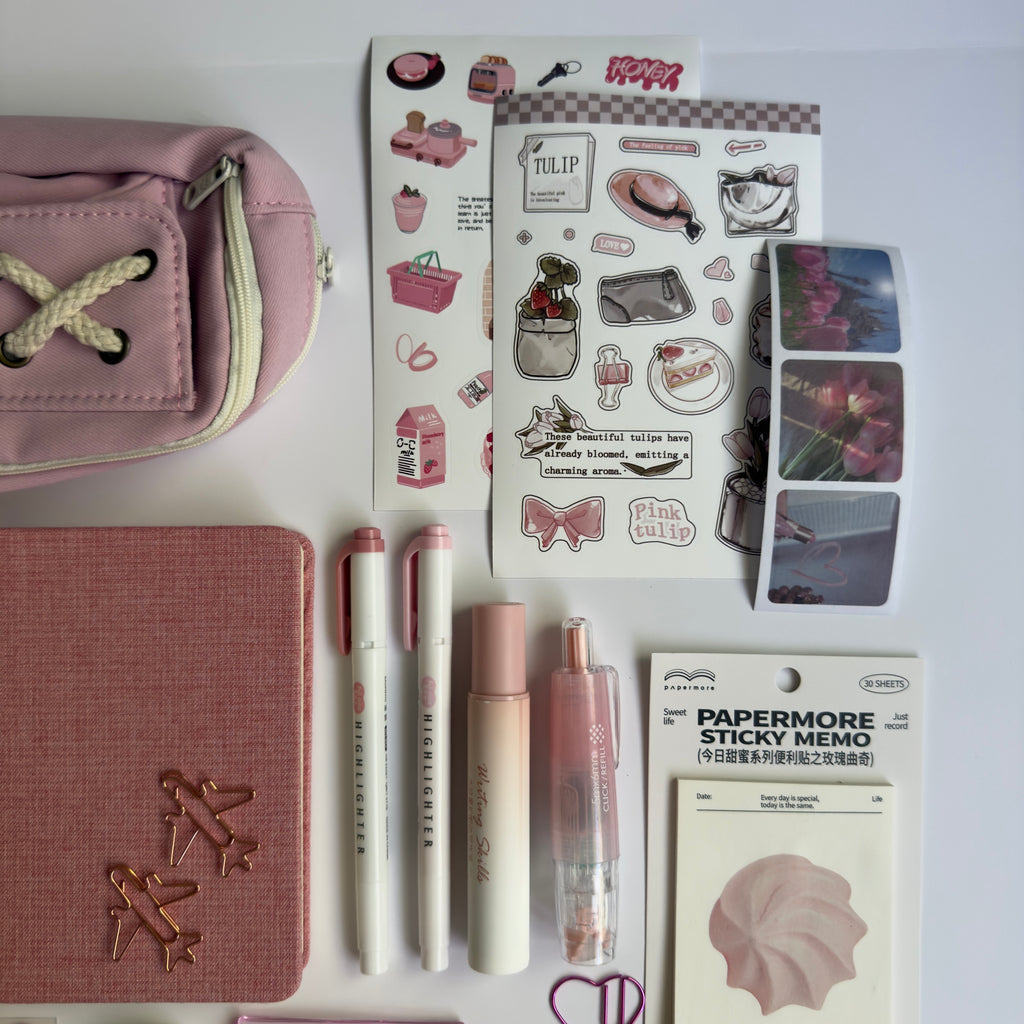 Pink Tulip Journal Set 🩷