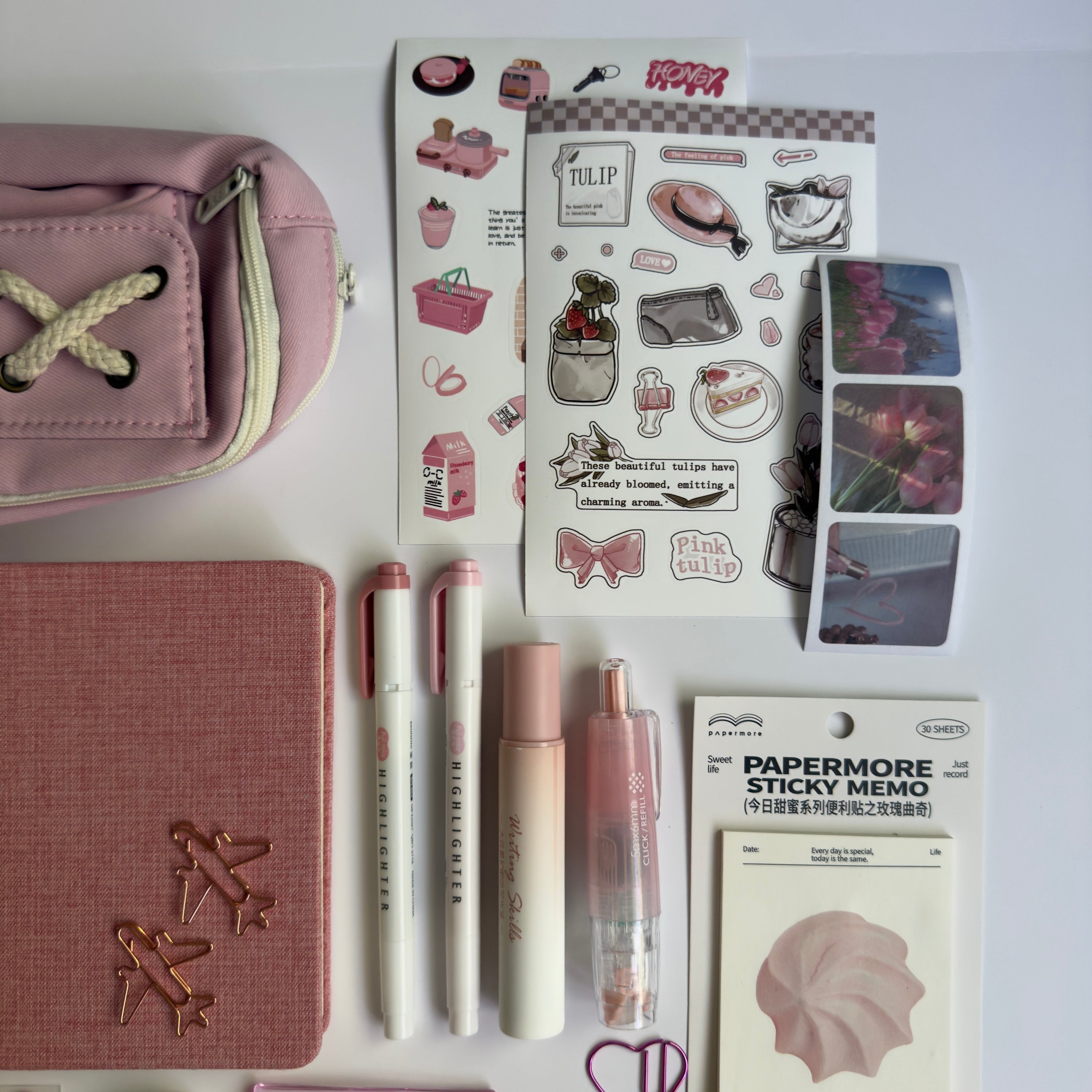 Pink Tulip Journal Set 🩷